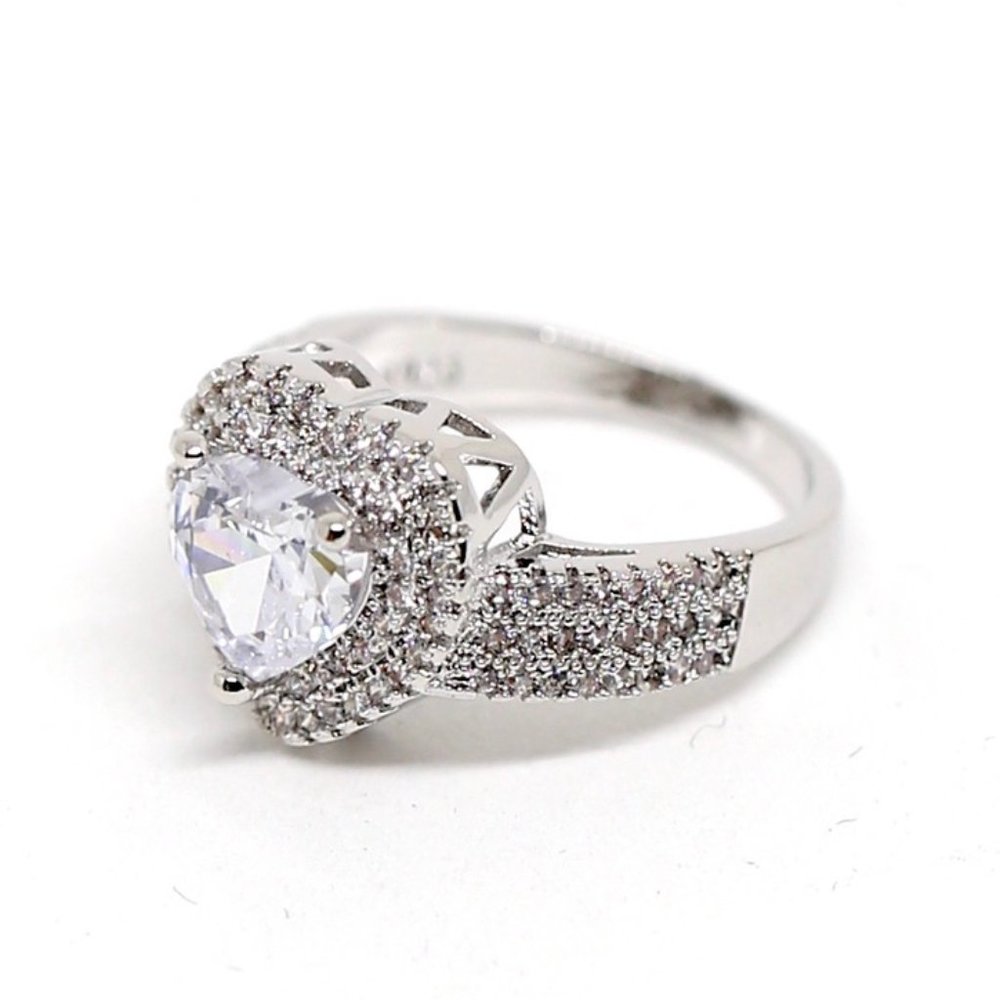 Jenna Jameson Silver Heart Ring - Picture 2 of 12